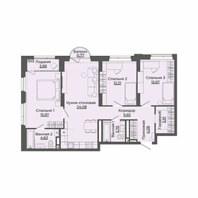 88 м², 3-комнатная квартира 14 600 000 ₽ - изображение 110