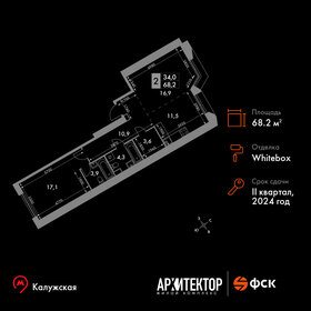 Квартира 68,2 м², 2-комнатная - изображение 1