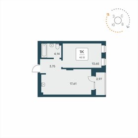 Квартира 42,1 м², 1-комнатная - изображение 1