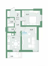 58,3 м², 2-комнатная квартира 6 772 560 ₽ - изображение 49