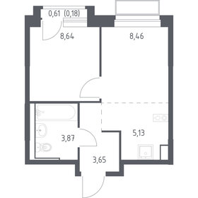 Квартира 32,5 м², 1-комнатная - изображение 1