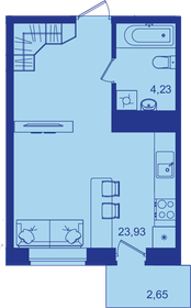 Квартира 28,7 м², 1-комнатная - изображение 1