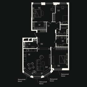 128,5 м², 4-комнатная квартира 30 762 184 ₽ - изображение 3