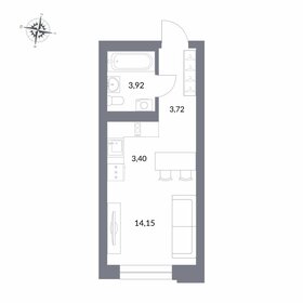 29,1 м², квартира-студия 7 400 000 ₽ - изображение 42