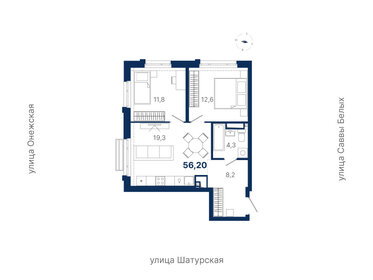 58,7 м², 2-комнатная квартира 11 000 000 ₽ - изображение 64