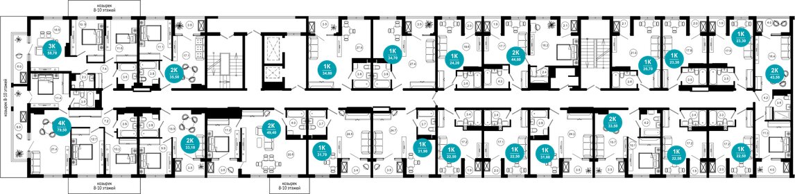 114 м², 3-комнатная квартира 42 000 000 ₽ - изображение 67