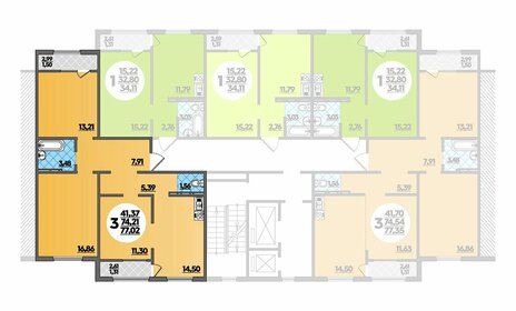 Квартира 77 м², 3-комнатная - изображение 1