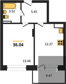 Квартира 36 м², 1-комнатная - изображение 1