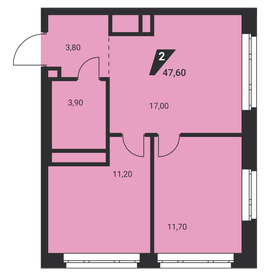 Квартира 47,6 м², 2-комнатная - изображение 2