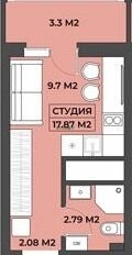 28,4 м², 1-комнатные апартаменты 4 300 000 ₽ - изображение 56