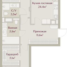 Квартира 84 м², 2-комнатная - изображение 2