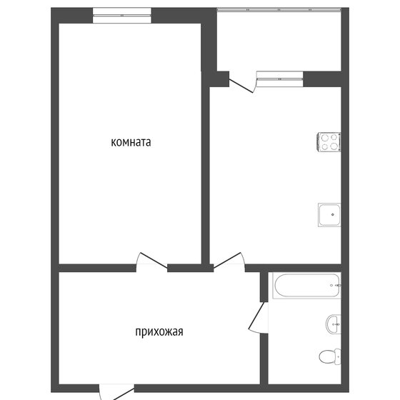 30,5 м², 1-комнатная квартира 12 500 000 ₽ - изображение 50