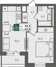 20,5 м², 1-комнатная квартира 2 100 000 ₽ - изображение 95