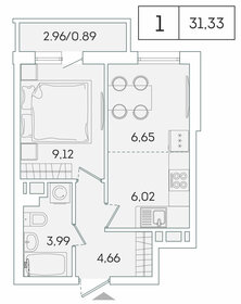31,2 м², 1-комнатная квартира 5 129 808 ₽ - изображение 97