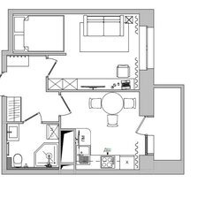 Квартира 33,1 м², 1-комнатная - изображение 1