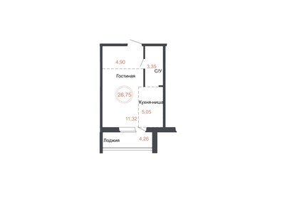 25,9 м², квартира-студия 3 210 360 ₽ - изображение 9
