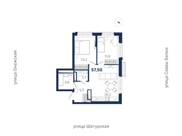 58,7 м², 2-комнатная квартира 11 000 000 ₽ - изображение 70
