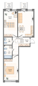 53,9 м², 1-комнатная квартира 20 014 980 ₽ - изображение 19