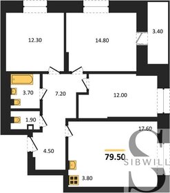 95,4 м², 3-комнатная квартира 12 900 000 ₽ - изображение 144