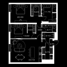 110,3 м², 2-комнатная квартира 75 224 600 ₽ - изображение 37