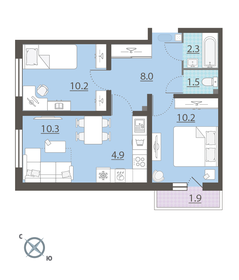 51,4 м², 2-комнатная квартира 5 140 000 ₽ - изображение 34