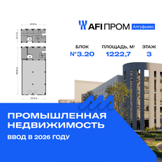 1222,7 м², производственное помещение - изображение 1