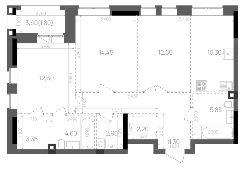 82 м², 2-комнатная квартира 17 603 640 ₽ - изображение 31