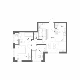 Квартира 73 м², 3-комнатная - изображение 1