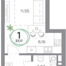 Квартира 27,2 м², студия - изображение 2