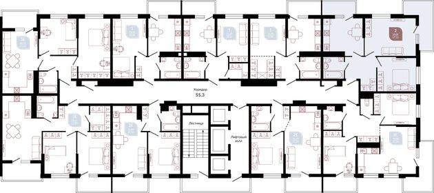 57,1 м², 2-комнатная квартира 7 725 630 ₽ - изображение 22