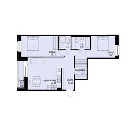 Квартира 77,3 м², 2-комнатная - изображение 1