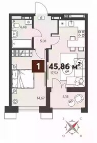 Квартира 45,9 м², 1-комнатная - изображение 1