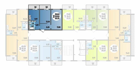 56 м², 2-комнатная квартира 4 800 000 ₽ - изображение 8