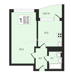 40 м², 1-комнатная квартира 5 400 000 ₽ - изображение 36