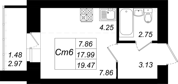 44,2 м², 2-комнатные апартаменты 3 060 000 ₽ - изображение 30