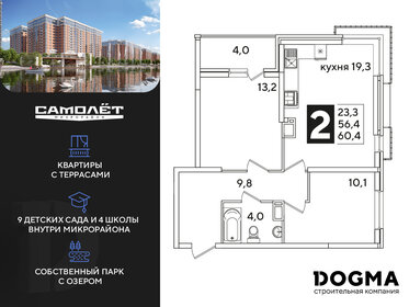 60,4 м², 2-комнатная квартира 7 525 840 ₽ - изображение 4