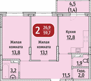 32,9 м², 1-комнатная квартира 3 200 000 ₽ - изображение 57