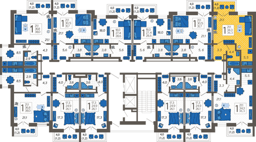 36,3 м², квартира-студия 12 621 510 ₽ - изображение 17