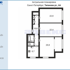 Квартира 100,5 м², 3-комнатная - изображение 2