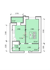 Квартира 40,4 м², 1-комнатная - изображение 1