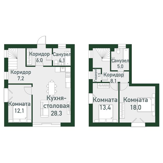 100,4 м², 3-комнатная квартира 12 550 000 ₽ - изображение 1