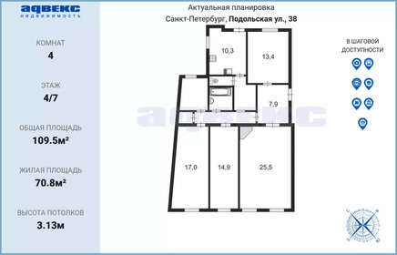 107,7 м², 4-комнатные апартаменты 18 600 000 ₽ - изображение 149