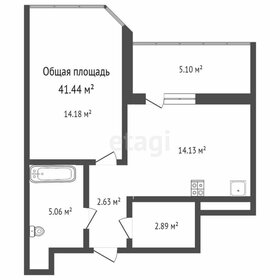 Квартира 41,4 м², 1-комнатная - изображение 3