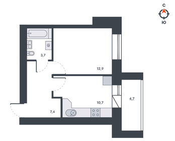 39 м², 1-комнатная квартира 3 990 000 ₽ - изображение 50
