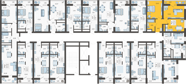 48,4 м², 2-комнатная квартира 17 860 748 ₽ - изображение 32