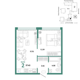 37,5 м², 2-комнатная квартира 6 290 000 ₽ - изображение 75