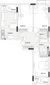 Квартира 83 м², 3-комнатная - изображение 1