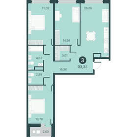99,8 м², 3-комнатная квартира 10 990 000 ₽ - изображение 80