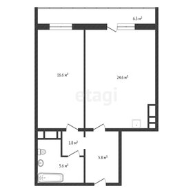 Квартира 54,5 м², 1-комнатная - изображение 1