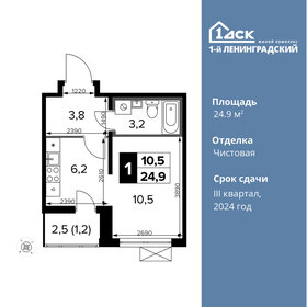 27,9 м², квартира-студия 8 300 000 ₽ - изображение 64